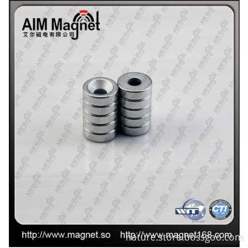 10 x 5mm N42 Countersunk Neodymium North Ring Magnets for Crafts